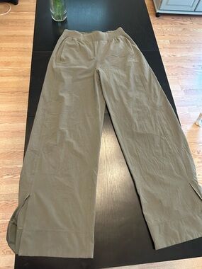 lululemon athletica Wide Leg Pants in Olive Green